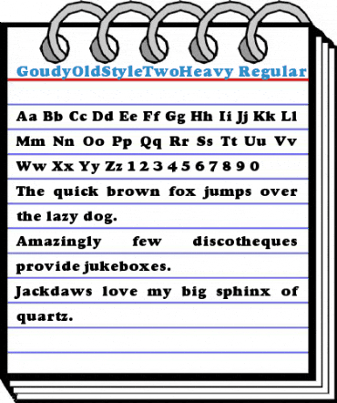 GoudyOldStyleTwoHeavy Regular Font