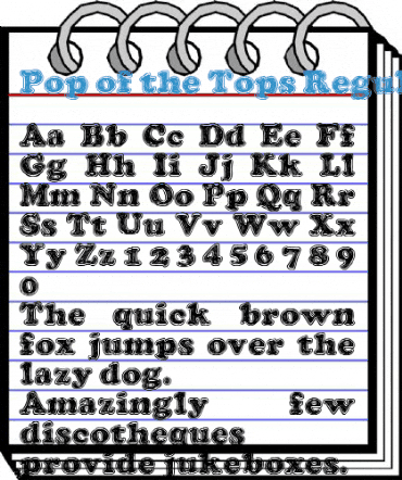 Pop of the Tops Regular Font