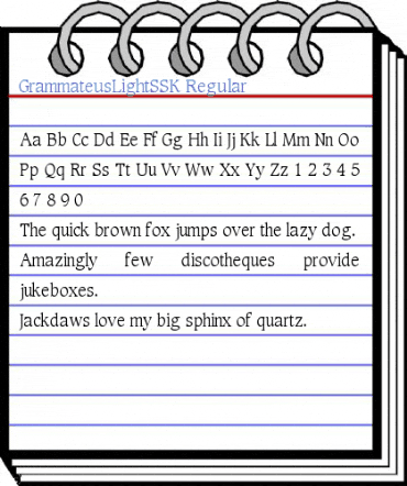 GrammateusLightSSK Regular Font