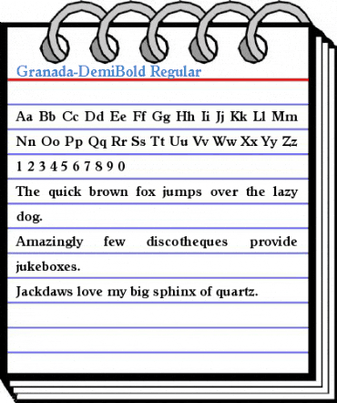 Granada-DemiBold Regular Font