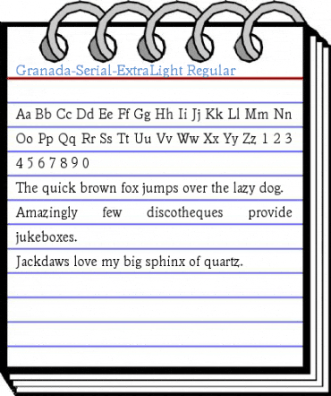 Granada-Serial-ExtraLight Font