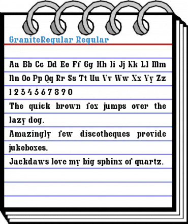 GraniteRegular Regular Font