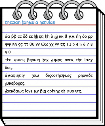Grecian Formula Regular Font