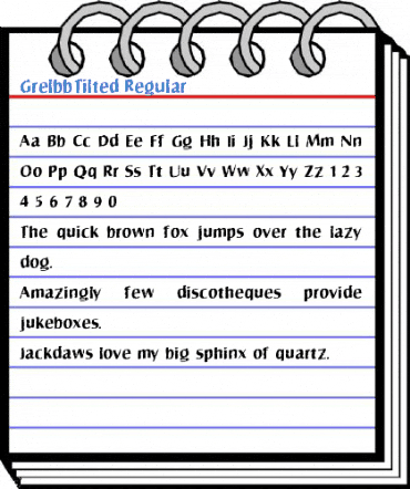 GrelbbTilted Regular Font