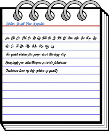 Qintan Script Free Regular Font