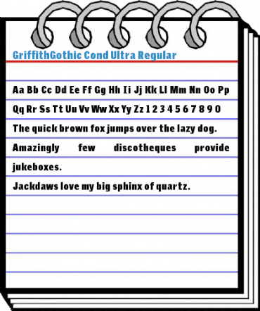 GriffithGothic Cond Ultra Font