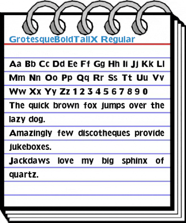 GrotesqueBoldTallX Font