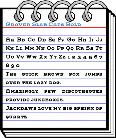 Grover Slab Caps Bold Font