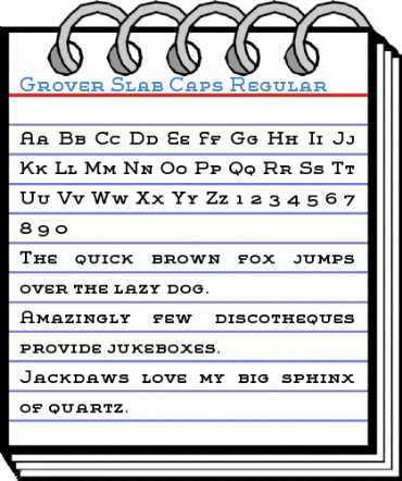 Grover Slab Caps Regular Font