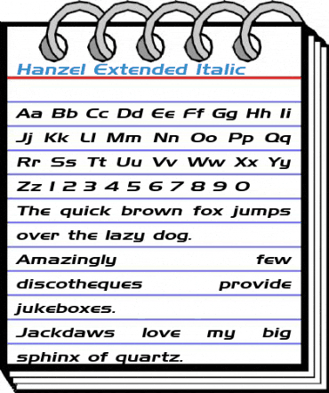 Hanzel Extended Font