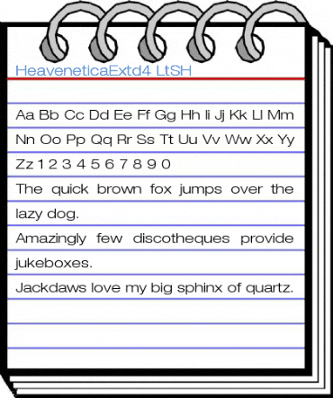 HeaveneticaExtd4 Font