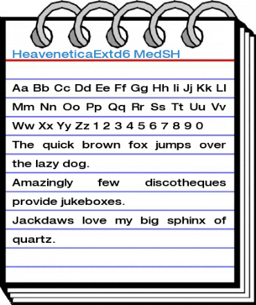 HeaveneticaExtd6 MedSH Font