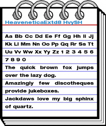 HeaveneticaExtd8 HvySH Font