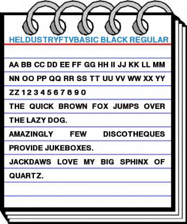 HeldustryFTVBasic Black Regular Font