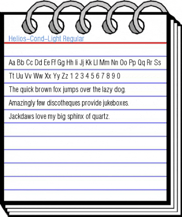 Helios-Cond-Light Regular Font