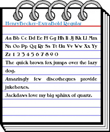 HenryBecker-ExtraBold Font