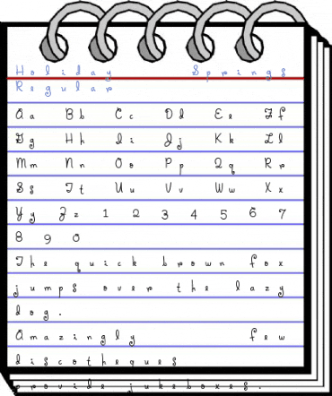 Holiday Springs BTN Font