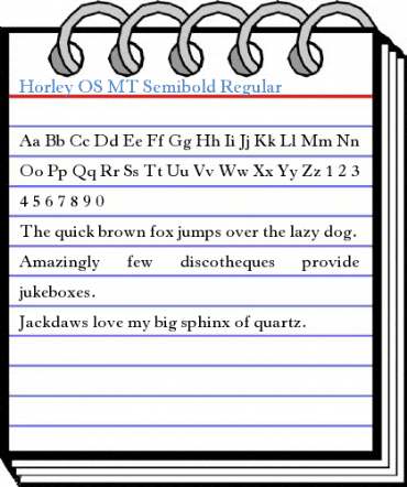 Horley OS MT Semibold Regular Font