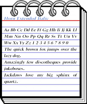 Horn Extended Font