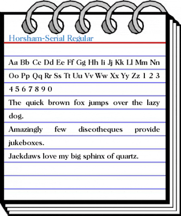 Horsham-Serial Font