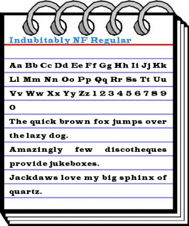 Indubitably NF Regular Font