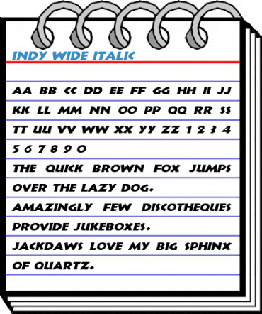 Indy Wide Font