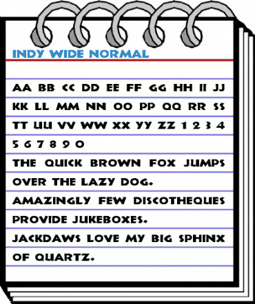 Indy Wide Normal Font