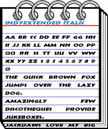 IndyExtended Font