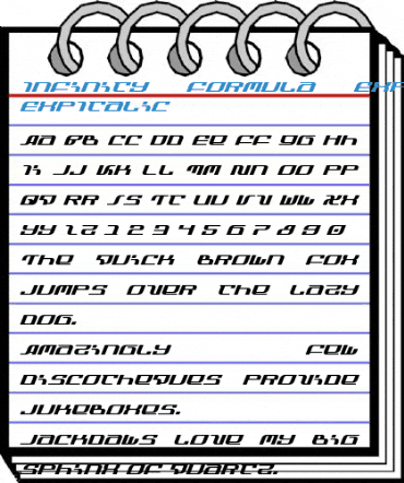 Infinity Formula ExpItalic ExpItalic Font