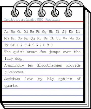 InuktitutLightSSK Regular Font