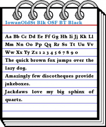 IowanOldSt Blk OSF BT Font