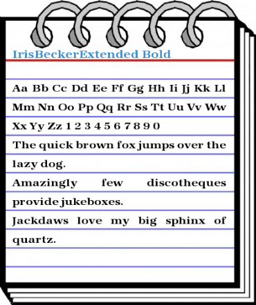 IrisBeckerExtended Font