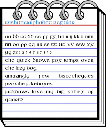 IrishUnciAlphabet Font