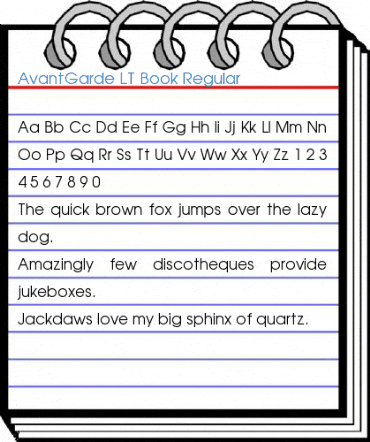 AvantGarde LT Book Font