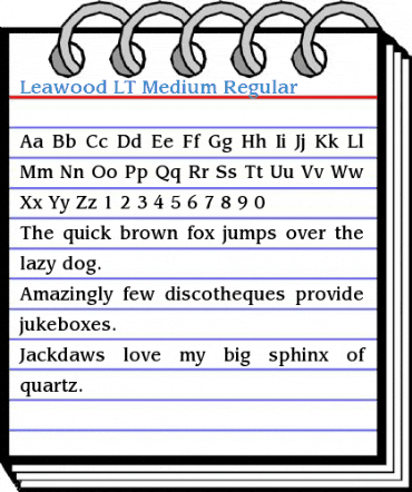 Leawood LT Medium Regular Font