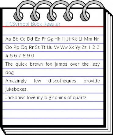 ITCSymbol Book Regular Font