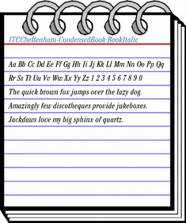 ITCCheltenham-CondensedBook Font