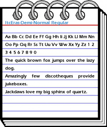 ItcEras-Demi-Normal Font