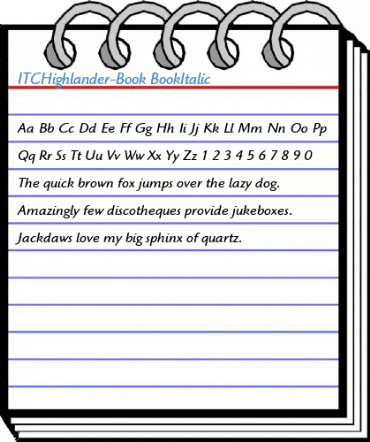 ITCHighlander-Book Font