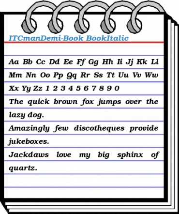 ITCmanDemi-Book Font