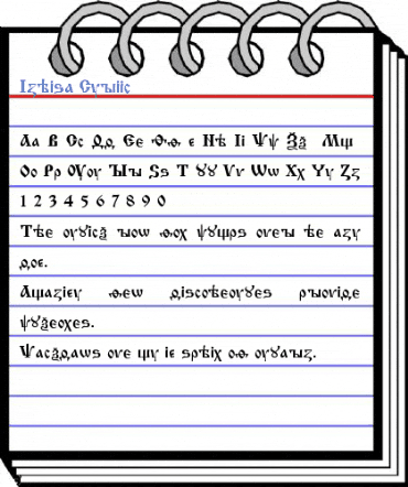 Izhitsa Cyrillic Font