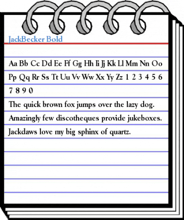 JackBecker Bold Font