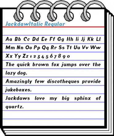 JackdawItalic Regular Font