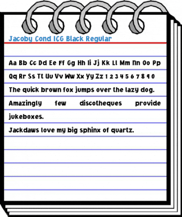Jacoby Cond ICG Black Regular Font