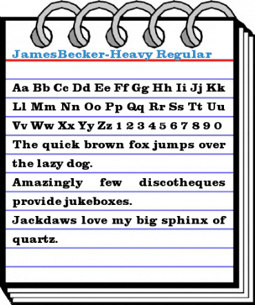 JamesBecker-Heavy Font