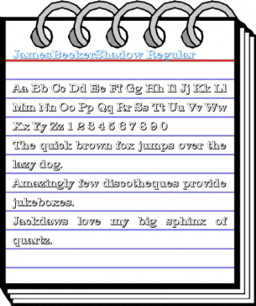 JamesBeckerShadow Regular Font
