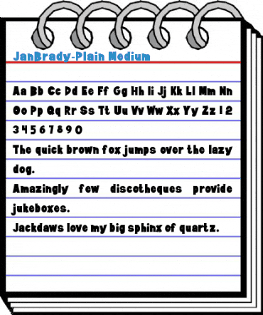 JanBrady-Plain Font