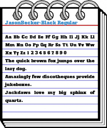 JasonBecker-Black Regular Font