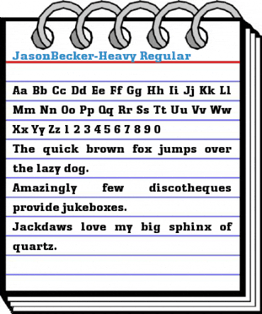 JasonBecker-Heavy Regular Font