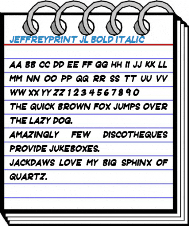 JeffreyPrint JL Font